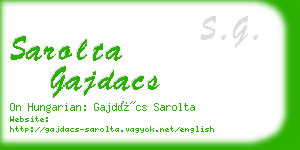 sarolta gajdacs business card